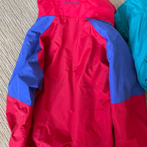 Vintage 90’s Columbia Snow Jacket Powder Keg - Red, Teal, Purple - Medium - Picture 4 of 5